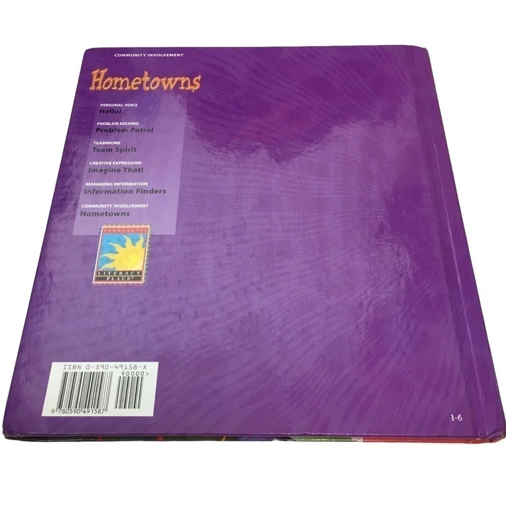 VINTAGE 1996 Book Hometowns Scholastic Classroom Homeschooling Reading School